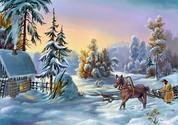 Paysage de neige -  Victor Cyganov