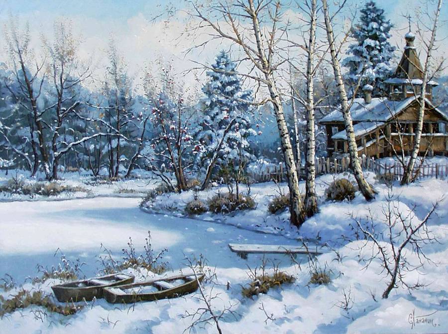Paysages De Neige En Peinture
