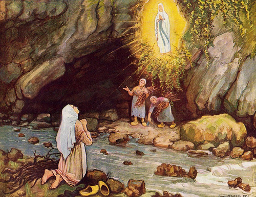 Images pieuses(Les apparitions de Lourdes)